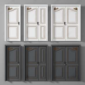 现代智能门组合3D模型下载